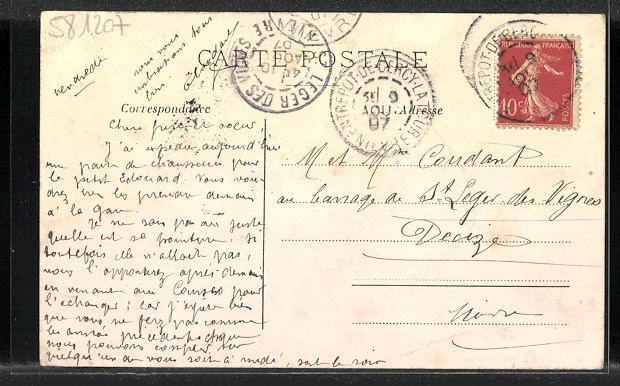 CPA Cercy-la-Tour, Avenue de la Gare 1907 2