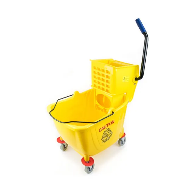 RKMB36-Y Commercial Side Press Wringer Mop Bucket 36 qt / 9 gal (Yellow) Yellow