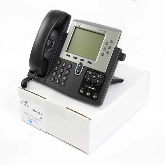 Cisco CP-7961G SCCP or SIP VoIP Phone PoE - Bulk