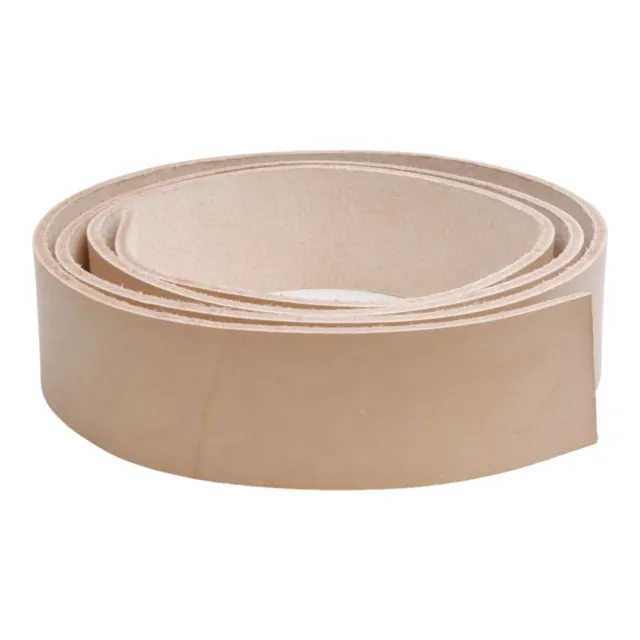 Veg Tan Leather Belt Blanks 38mm - Natural (Approx. 120cm / 47 Inches)