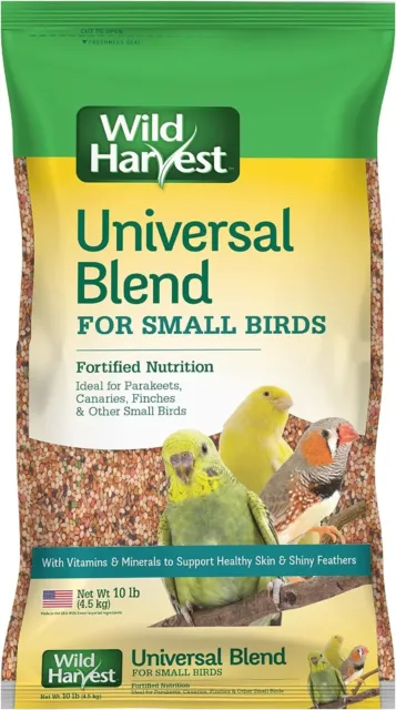 Wild Harvest Universal Blend for Small Birds, 10 lb Bag, Fortified Nutrition