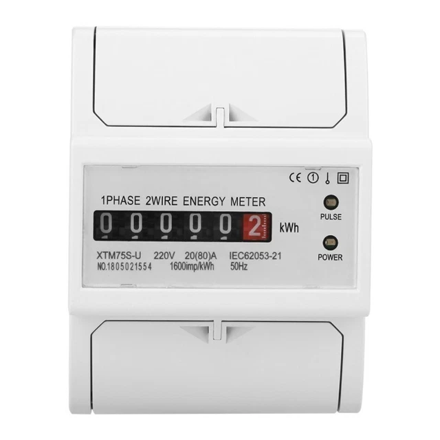 3 PHASE DIGITAL ThreePhase Current Meter Electric Meter DIN Hat Rail