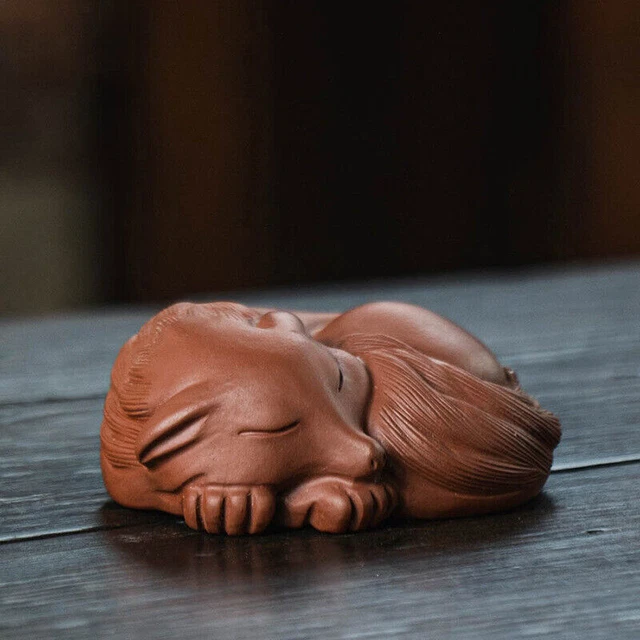 Fox Statue Artware Yixing Zisha Purple Clay Tea Pet Table Garden Decoration New