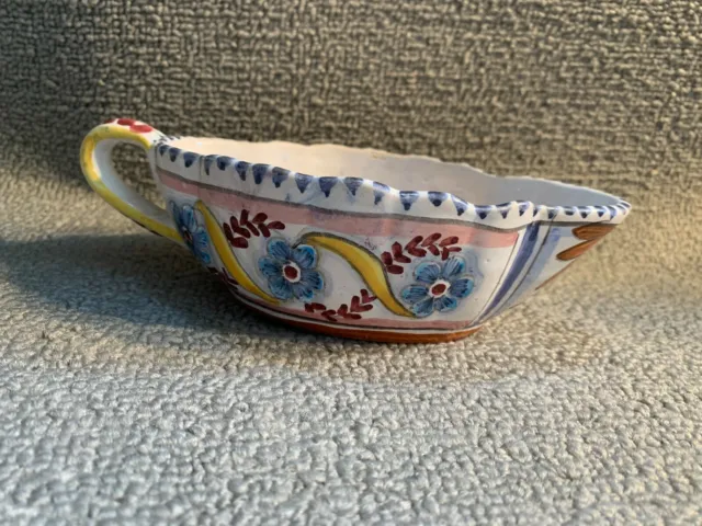 Hand Painted Creamer Made In Portugal 5.5" Long Floral Design