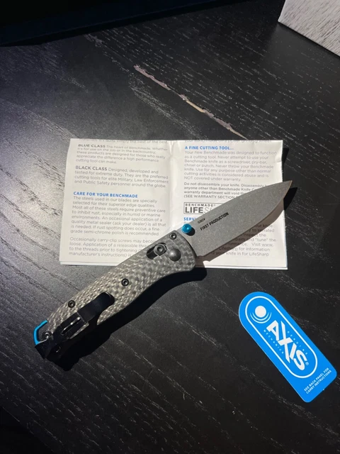 Manual Folding Knife Benchmade Mini Bugout - Carbon Fiber Handle