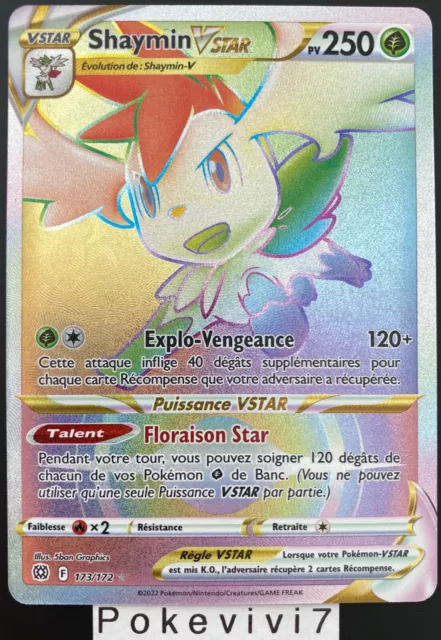 Carte Pokemon SHAYMIN 013/172 V Ultra Rare Epée et Bouclier 9 EB09 FR NEUF