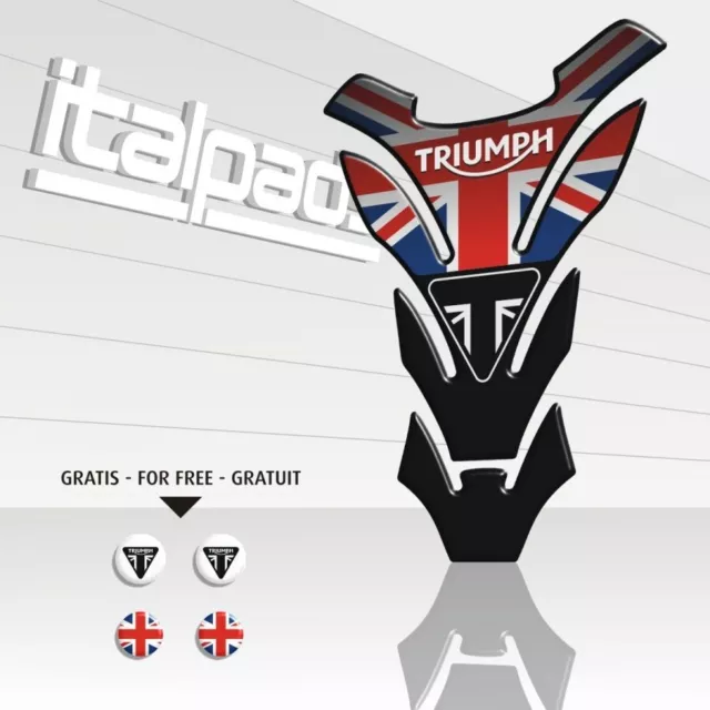 Protège Réservoir "DETROIT Top black" pour Triumph U.K. drapeau Union Jack