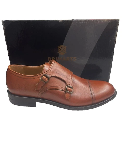 Chaussures BRIMARTS Homme Taille 42 - Style Inglesina En Cuir Marron, Semelle 30cm, Neuf Emballé