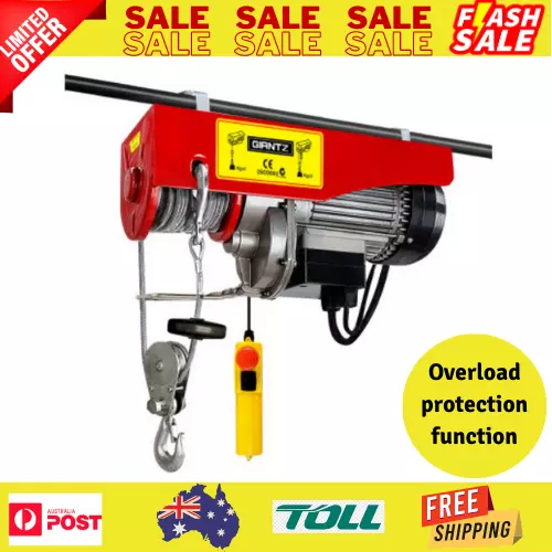 Remote Winch Lift Tool Strong Cable Rope Chain Lifting 250KG 240V Electric Hoist