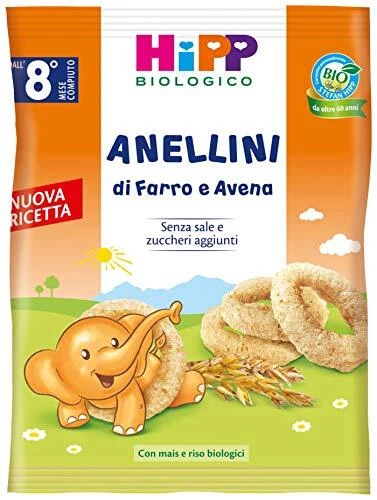 7x 30g HiPP Bio Espelta Anillos de Avena Bebé Cerejo Bebé Snack NUEVO MHD 12/23