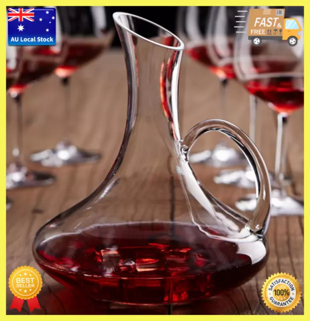 Crystal Glass Red Wine Decanter Wine Carafe Water Jug Juice Jug Bar Pot 1500ml