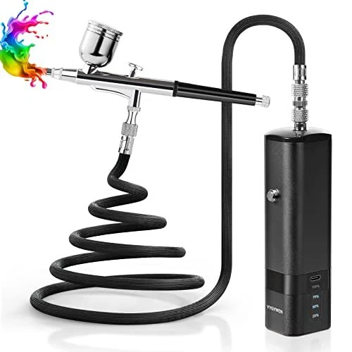 Cordless Airbrush Kit with Compressor 32PSI Handheld Mini Air Brush Set Porta...