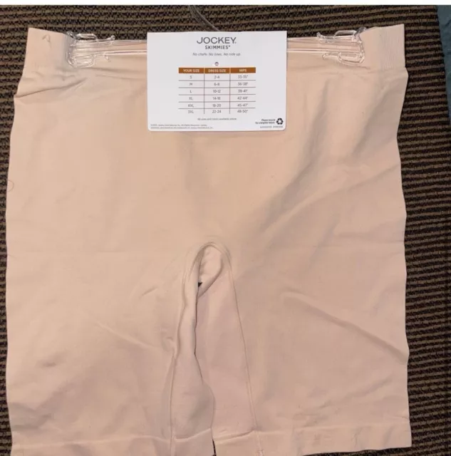 NWT Jockey Skimmies Microfiber seamless smoothing slipshort Nude Size M 3