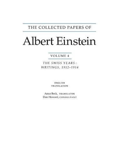 ALBERT EINSTEIN THE Collected Papers of Albert Einstein, Volume 4 ...
