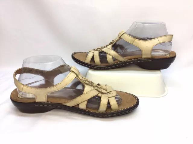 NEW Earth Origins SHIRLEY Leather Strap Sandals Shoes LIGHT TAN Size 9.5  2014S 2