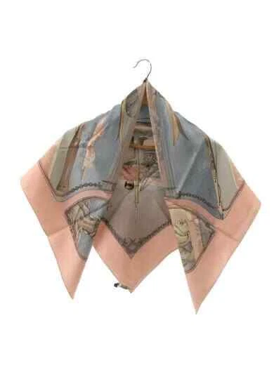 HERMES Scarf Silk PNK Women s