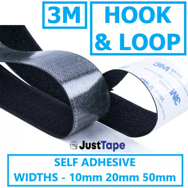 3M Hook & Loop Tape Adhesive with 3M 9448A Backing Tape Hook and Loop Heavy Duty