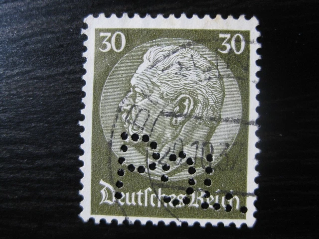 THIRD REICH Mi. #516 scarce used POL Police perfin stamp!