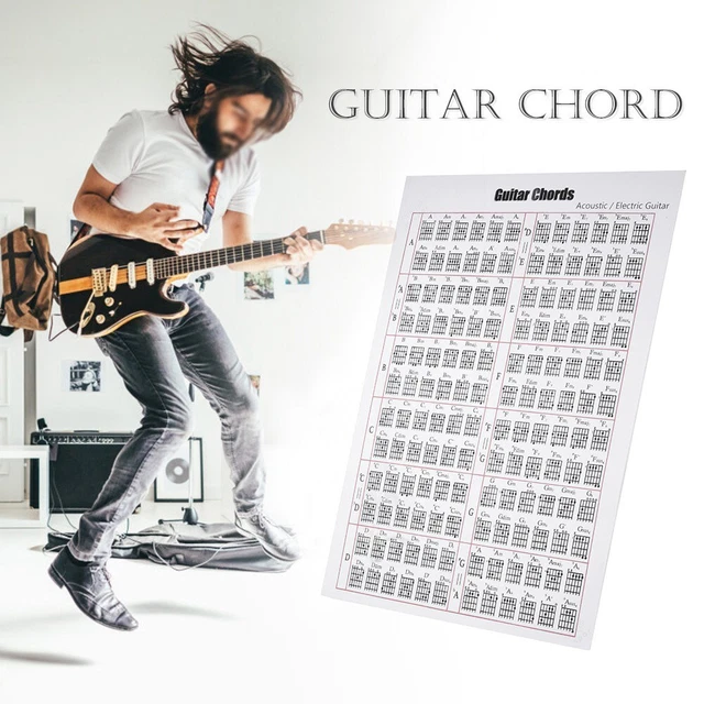 GUITAR CHORD CHART Flip Chart For Acoustic Electric Models Learning