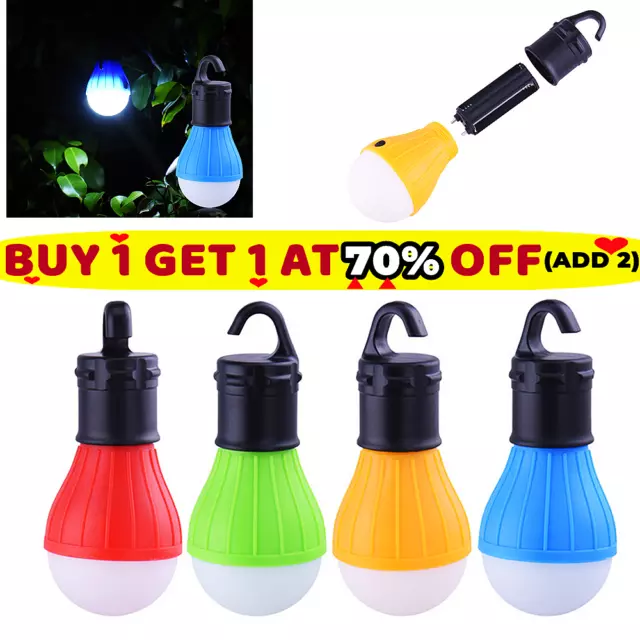 Portable Bright Camping Tent LED Light Bulb Outdoor Hanging Fishing Lantern Lamp