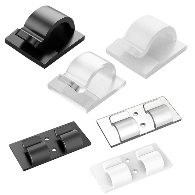 SOULWIT&reg; 50 Pezzi Autoadesivo Clip Cavo, Fermacavi Supporto