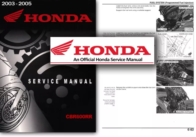 Honda CBR600RR Service Workshop Repair Manual CBR 600 RR 2003 2004 2005 CBR600