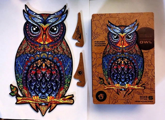 Unidragon Charming Owl Jigsaw Puzzle 101 Pcs Boxed - pre-owned