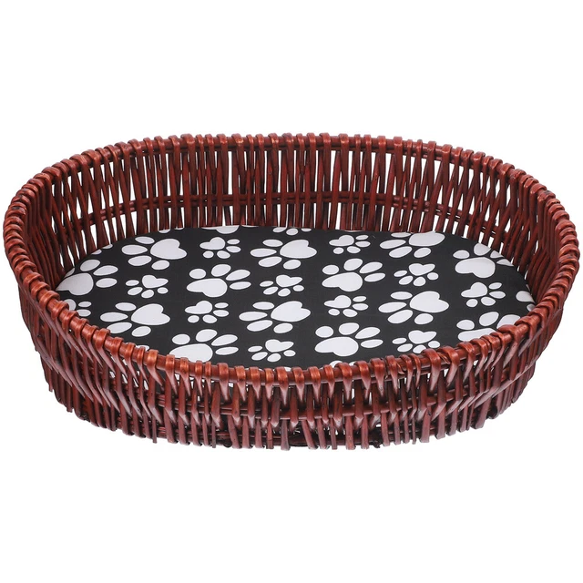 Chiens de lit en osier chats coussin panier de lit rotin chiens de main chats