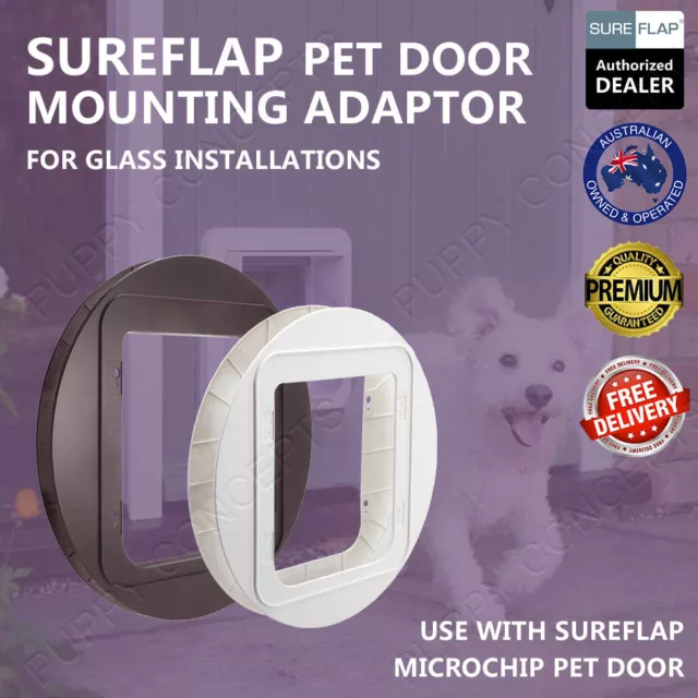 SureFlap Pet Door Mounting Adaptor PetFlap Glass Install Dog Cat Microchip