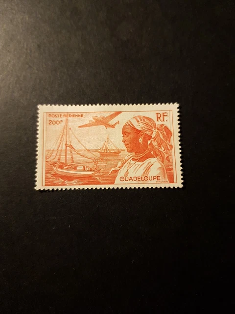 Timbre France Colonie Guadeloupe Poste Aérienne Pa N°15 Neuf * Mh 1947