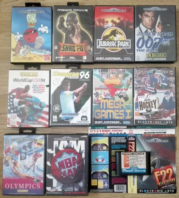 Mega Drive. Lote De 10 Juegos Pal + Regalo Inserts Y Cartucho. Sega Megadrive.