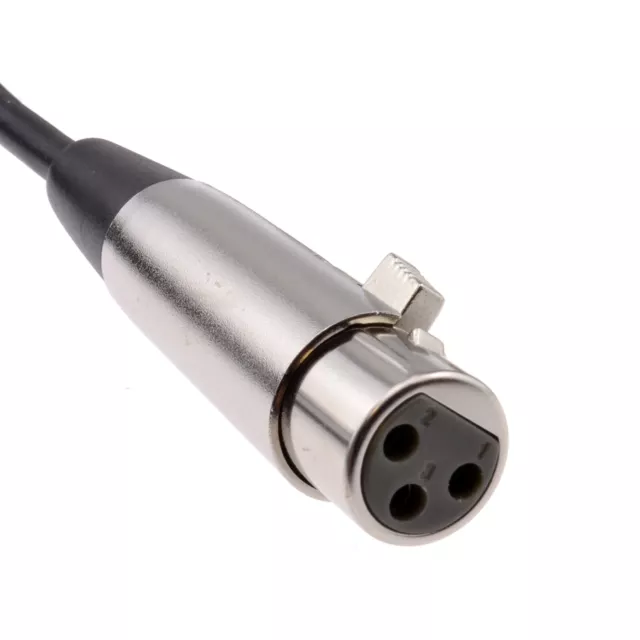 XLR 3 Pin Socket to 6.35mm Male Stereo Jack Plug Balanced Cable  1m 2