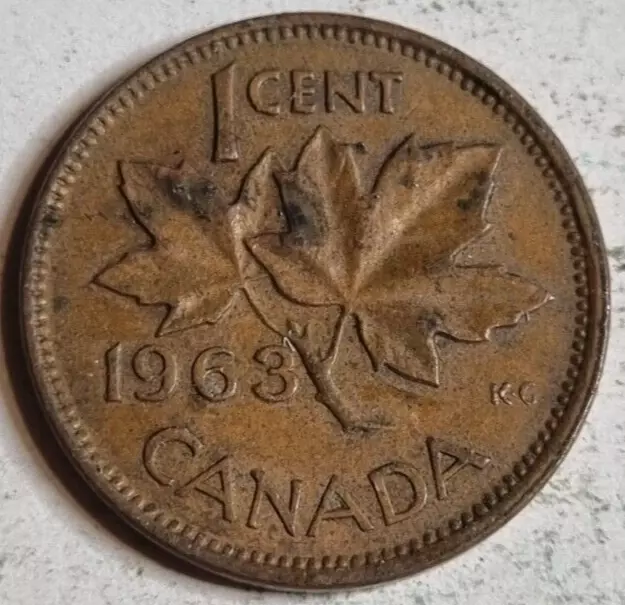 Canada 1963 1 Cent coin