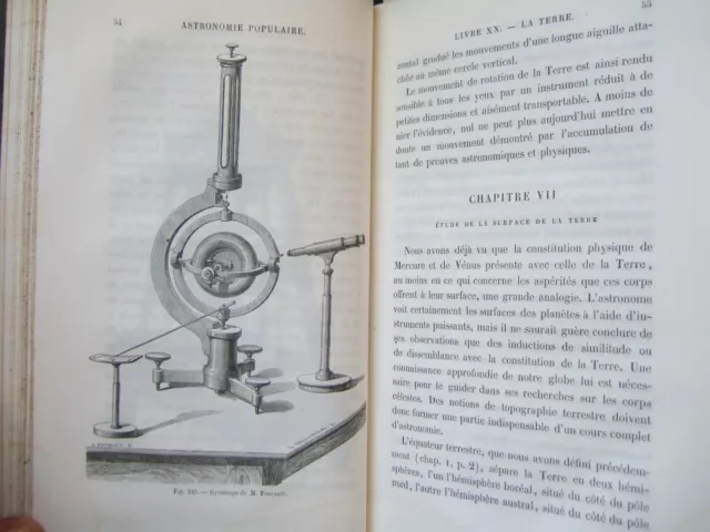 lot livres anciens, 1856 , 1 volume, Astronomie Populaire, CARTES , GRAVURES, EO