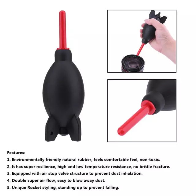 Air Blower Pump Blower Cleaner Rubber Lens Cleaner Tool For SLR DSLR Camera 3