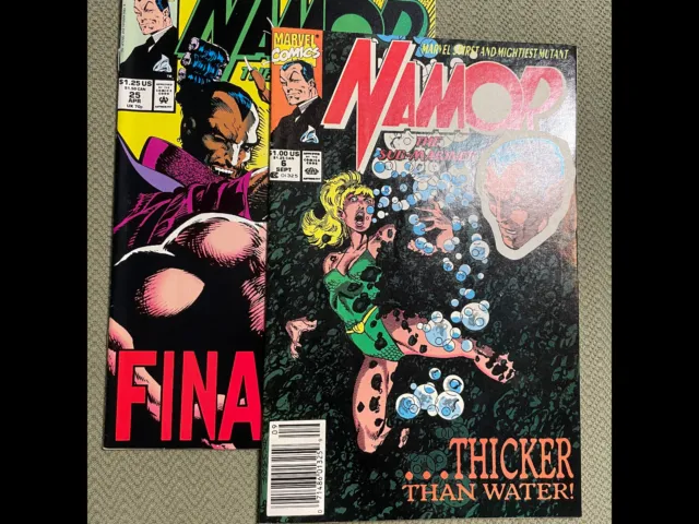 Namor The Sub-Mariner #6 and 25 - lot of 2 - both 7.0 ob - Marvel Comics 1990/92
