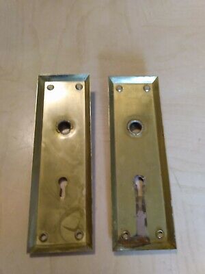 Vintage Metal Door Plates Covers Architectural Salvage Rectangular Accessory 2
