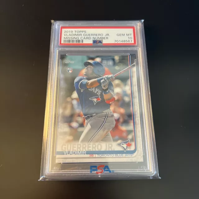 Psa 10 Gem Mint Vladimir Guerrero Jr 2019 Topps Rookie Missing Card Number Rc