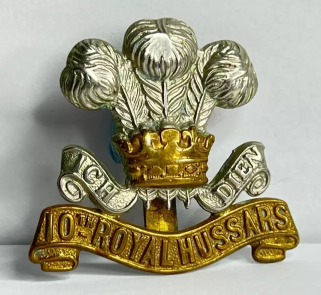 WW2 10th Royal Hussars Cap Badge 43 x 47 mm