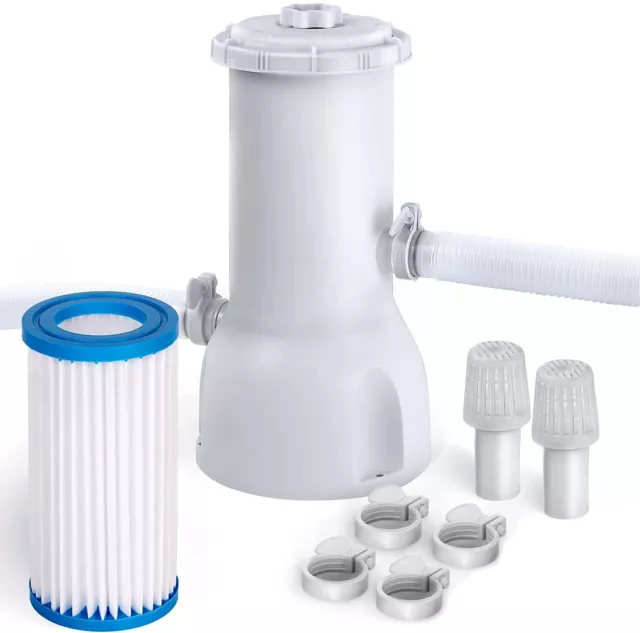 1000gal Swimming Pool Filter Pump & Cartridge Filter