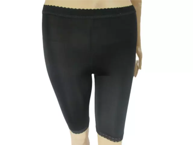 Mujer Pantalón Corto Ciclista Medias Shorts Delgado Sport Fitness Negro Talla 36