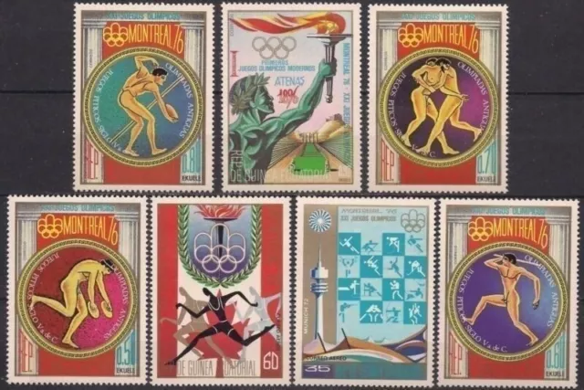 Equatoriale Guinea 1975 Antica Grecia La Prima Olimpiade Atene Sport Mnh