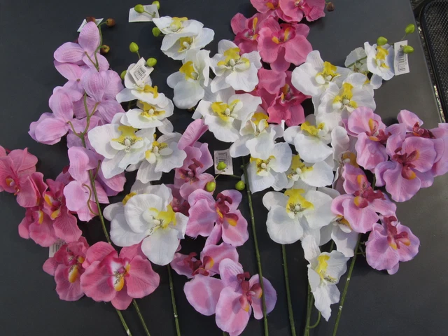 Konvolut Kunstblumen Orchideen Rosen Mohn Allium Calla Gerbera ++ NEU ++ 3