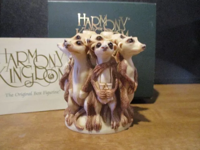 Harmony Kingdom The Wild Bunch Meerkats Standing Guard UK Made LE 500 RARE