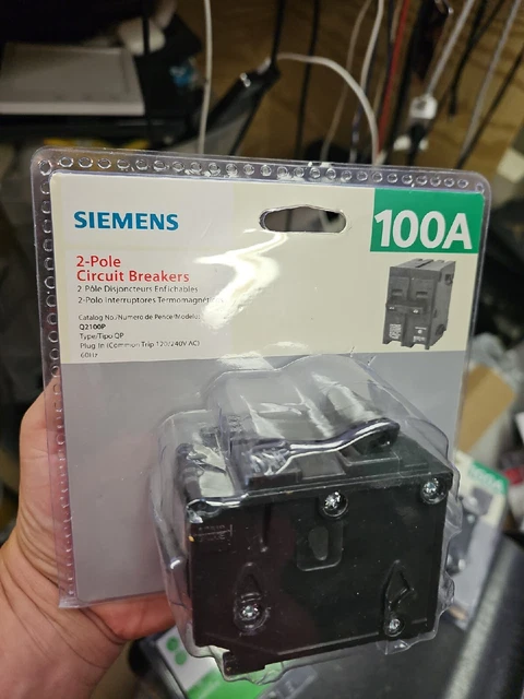 Siemens 100A 2-Pole Circuit Breakers Q2100P 60Hz New Sealed