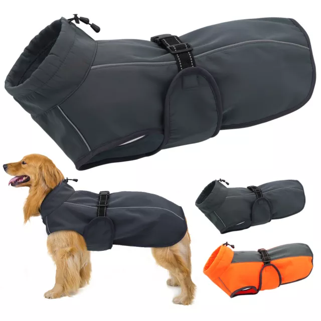 Large Dog Coat Waterproof Reflective Winter Pet Dog Jacket Big Clothes Vest Hood