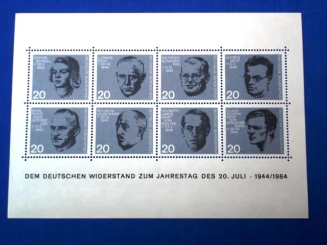 Germany Block 1964 Attempts on Hitler's Life - MiBL#3 - MNH - EXCELLENT