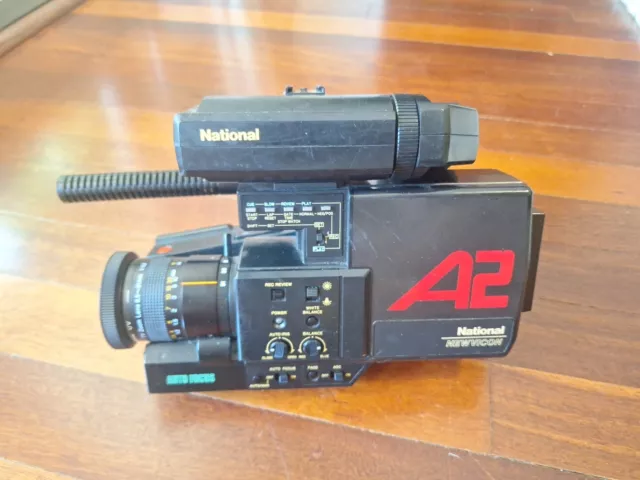 National Newvicon A2 Video Camera. With Battery And Some Cables, Untested
