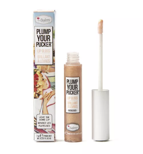 PACK OF 2. TheBalm Plump Your Pucker Lip Gloss Overstate