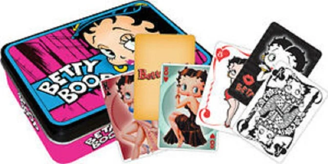 Betty Boop Playing Cards 2 Decks With Tin Case Special Edition New Sealed